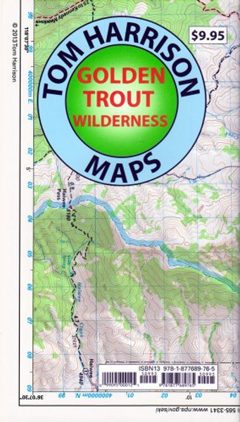 Golden Trout Wilderness Trail Map: Shaded-Relief Topo Map (Tom Harrison Maps)