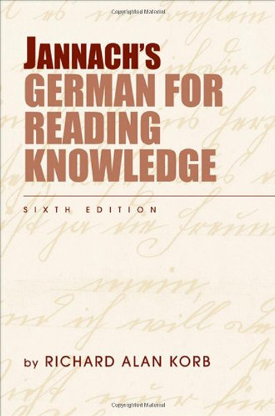 Jannachs German for Reading Knowledge (World Languages)