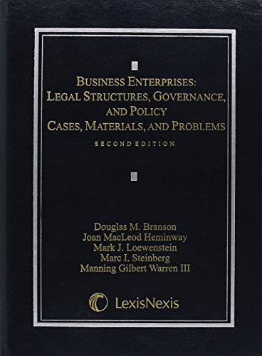 Business Enterprises: Legal Structures, Governance, and Policy