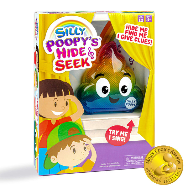 Silly Poopy's Hide & Seek by Relatable, The Talking, Singing, Rainbow Hide & Seek Toy, Learning Toys for Toddlers, Interactive Toddler Toys, Easter Gifts for Toddlers, Includes Toy & 2 AA Batteries