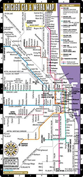 Streetwise Chicago CTA & Metra Map - Laminated Chicago Metro Map - Folding pocket size map for travel Streetwise Chicago CTA & Metra Map - Laminated Chicago Metro Map - Folding pocket size map for travel