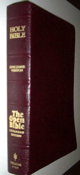 Holy Bible: Open Bible, King James Version, Burgundy Genuine Leather