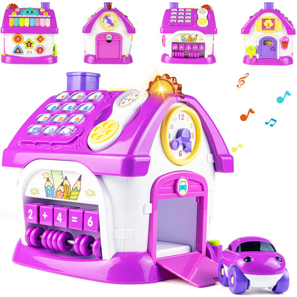 Marstone Montessori Toddler Toys for 1 Year Old Girl Gifts, 8 in 1 Multi-Functional Learning Baby Musical House for 1 2 3 Year Old Girl and Boy Birthday Gifts, Educational Baby Toys 6-12, 12-18 Months
