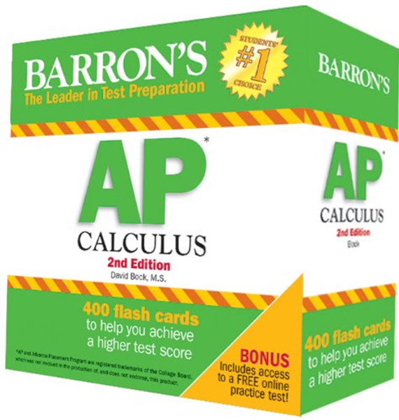 Barron's AP Calculus Flash Cards, 2nd Edition