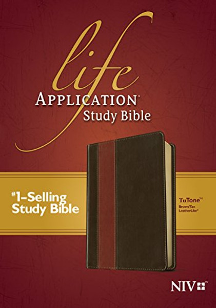 Life Application Study Bible NIV, TuTone (Red Letter, LeatherLike, Brown/Tan)