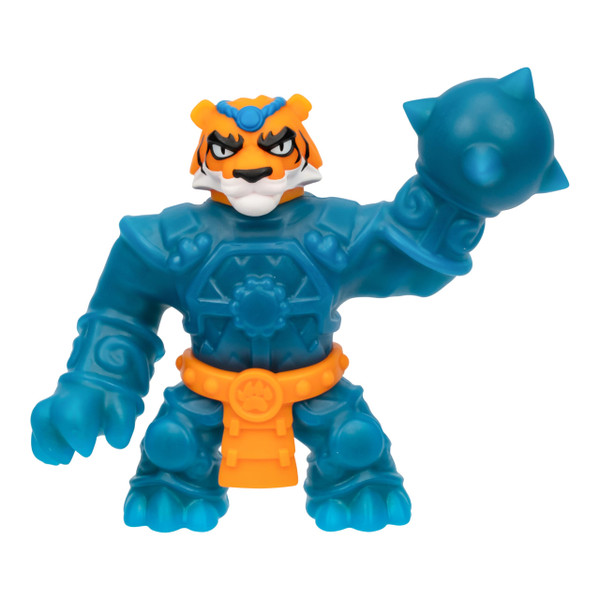 Heroes of Goo Jit Zu Smash Strikers, Squishy Tygor, Squishy Goo Filled Action Figure Armored with The Ultimate Smashing Fist Weapon, Stretch Him Up to 3 Times His Size - Sensory Toys