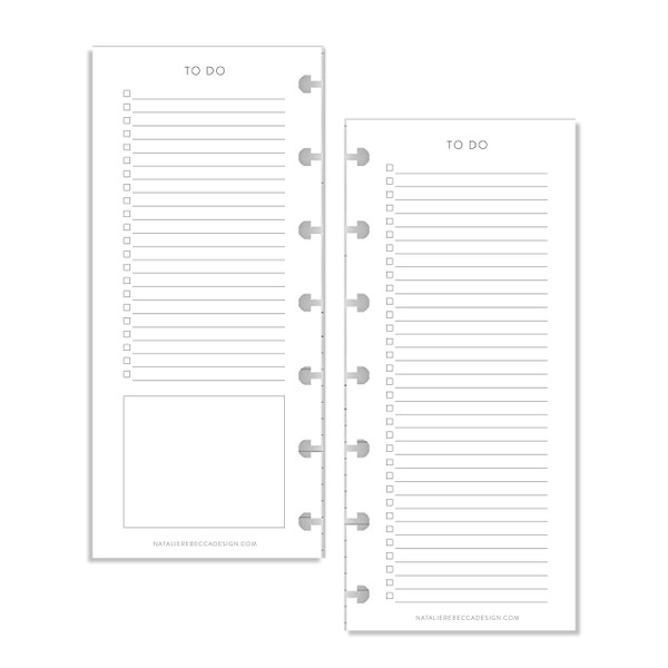 BetterNote Skinny To Do List Refills for Discbound Notebooks, Half Sheet Checklist, Fits Levenger Circa, Staples Arc, TUL, The Happy Planner, Disc Bound, Talia (Classic- 50 Sheets, 8-Disc, 5.5"x8.5")