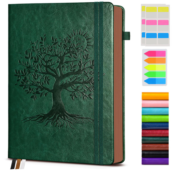 Vintage Leather Journal with 300 Numbered Pages,A4 Lined Journal for Men Women,Daily Journals for Writing,College Ruled Notebook for Work,School,Note taking,Travel Diary,Large (8.5" X 11.3")