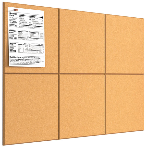 MaxGear Large Cork Board for Wall 36" x 24", Mustard Yellow Bulletin Board, 6 Pack Felt Wall Tiles with Pushpins, Cork Boards for Office Pin Board Tack Board Cork Boards