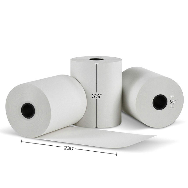 (4 Rolls - 48 GSM) 3 1/8 x 230 Thermal Paper (80mm x 70m) premium tape for Square POS System, Register Thermal Receipt Paper Rolls for TM-T88III, TM-T88IV, TM-T88V, TSP100, CT-S300, CT-S2000
