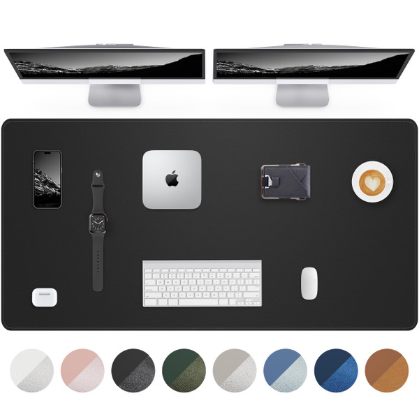 Large Desk Mat 55"x24" - Premium Non-Slip Desk Pad, Waterproof and Scratch-Resistant Office Desk Protector, Large Desk pad Workspace Mat for Home and Office(Black)