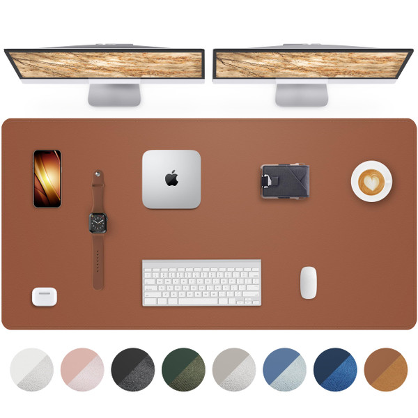 Extra Large Desk Mat - 63"x 17" Non-Slip Desk Pad for Office and Home - Ideal for Large Mouse Pad and Desk Mats on Top of Desks(Brown)