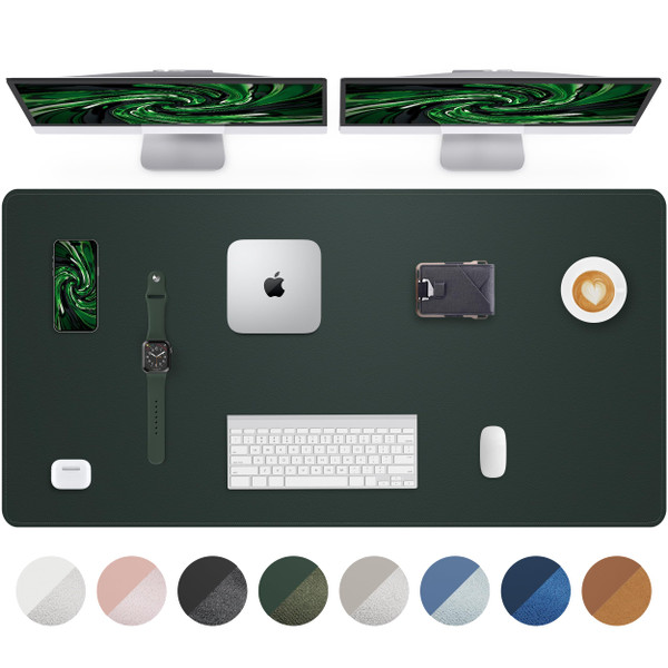Large Desk Mat55 x24 - Premium Non-Slip Desk Pad, Waterproof and Scratch-Resistant Office Desk Protector, Large Desk pad Workspace Mat for Home and Office(Dark Green)