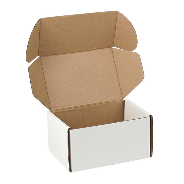 10 Pack 6"x4"x3" inch Small Shipping Boxes White Corrugated Cardboard Box for Small Business, Mailer, Shipping, and Packing