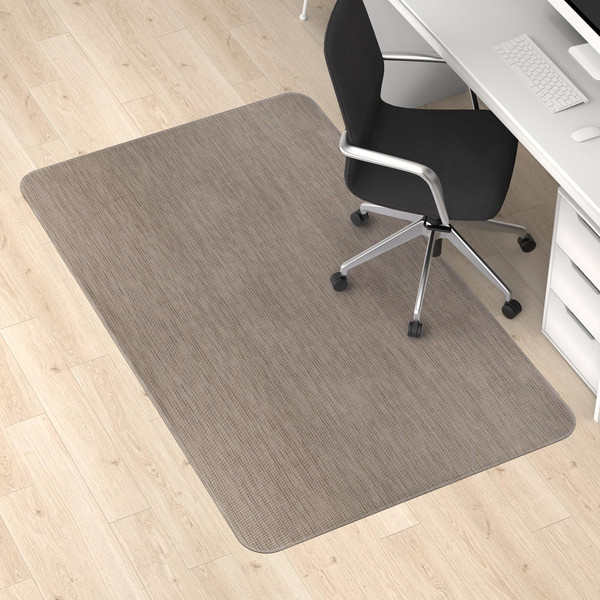 Blvornl Office Chair Mat for Hardwood Floor and Low Pile Carpet, 47.2"x 60" Desk Chair Mat for Hard Wood, Anti-Slip Hard Floor Protector Rolling Chair Mat, PVC Mat Desk Rug for Home, Dark Brown