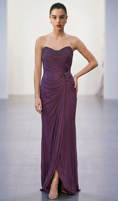 Strapless romantic corset gown with beaded details - Image 1