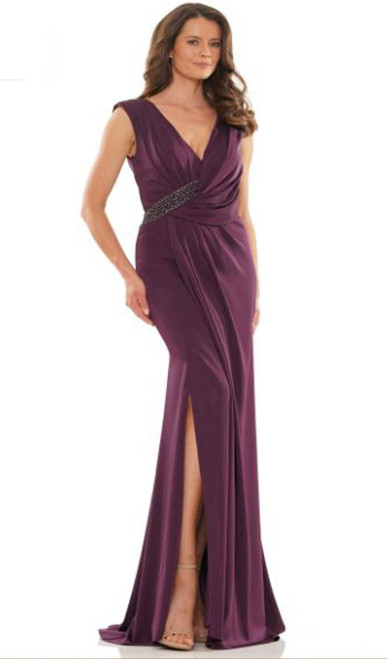 Flattering simple evening gown with hand beaded detail - Image 1