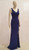 STRETCH JERSEY PLAIN FORMAL GOWN WITH SPLIT - IMAGE 3