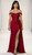 STRETCH SATIN CORSET FORMAL GOWN WITH HAND BEADED DETAIL - IMAGE 1