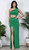 One shoulder evening dress with cut out detail and split -Image 1