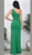 One shoulder evening dress with cut out detail and split -Image 3