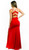 cut out back fitted formal gown with split - image 2