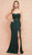 Boned corset strapless gown with side split - Image 1