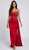 Strapless hand beaded corset evening formal dress with split -Image 1