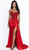 RED CORSET STRAPLESS GLAMOUR GOWN - IMAGE 1