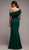 PLEATED CREPE FLATTERING HUNTER EVENING GOWN - IMAGE 2