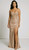 Hand Beaded Glamorous Corset Gown With Tie Up Back - Image 1