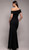 Flattering crepe formal evening pleated gown - image 2