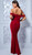 DRAPED OFF SHOULDER STRETCH JERSEY FORMAL GOWN - IMAGE 2