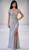 Shimmer diamante encrusted off-shoulder corset gown - Image 1