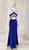 ROYAL BLUE CUT OUT BACK FITTED FORMAL GOWN - IMAGE 3