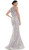 Silver high neck classy lace red carpet gown - Image 2