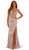BEADED SILVER OFF SHOULDER CORSET EVENING GOWN - IMAGE 1