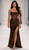 HAND BEADED DETAIL STRETCH SHIPPER CORSET FORMAL DRESS - IMAGE 1