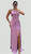 Elegant one sided jersey gown with diamante beading - Image 1