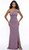 Elegant one sided jersey gown with diamante beading - Image 1