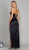 Black corset satin wrap gown with lace up back - Image 3