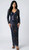 long sleeve sequin pattern formal evening gown - image 1