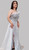 Couture Design One Shoulder Fan Detail Corset Gown - Image 1
