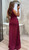 flattering stretch shimmer gown with side diamante detail - image 3