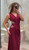flattering stretch shimmer gown with side diamante detail - image 2