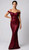 Stretch sequin evening dress with slight shoulder coverage -Image 1