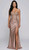 Hand beaded glamorous corset gown with tie up back - Image 1