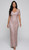 Hand beaded lace glamour gown with sleeves - Image 1