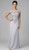 Romantic chiffon ballgown with embroidered lace overlay - Image 1