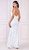 white sequin formal gown with cross diamante back - image 2